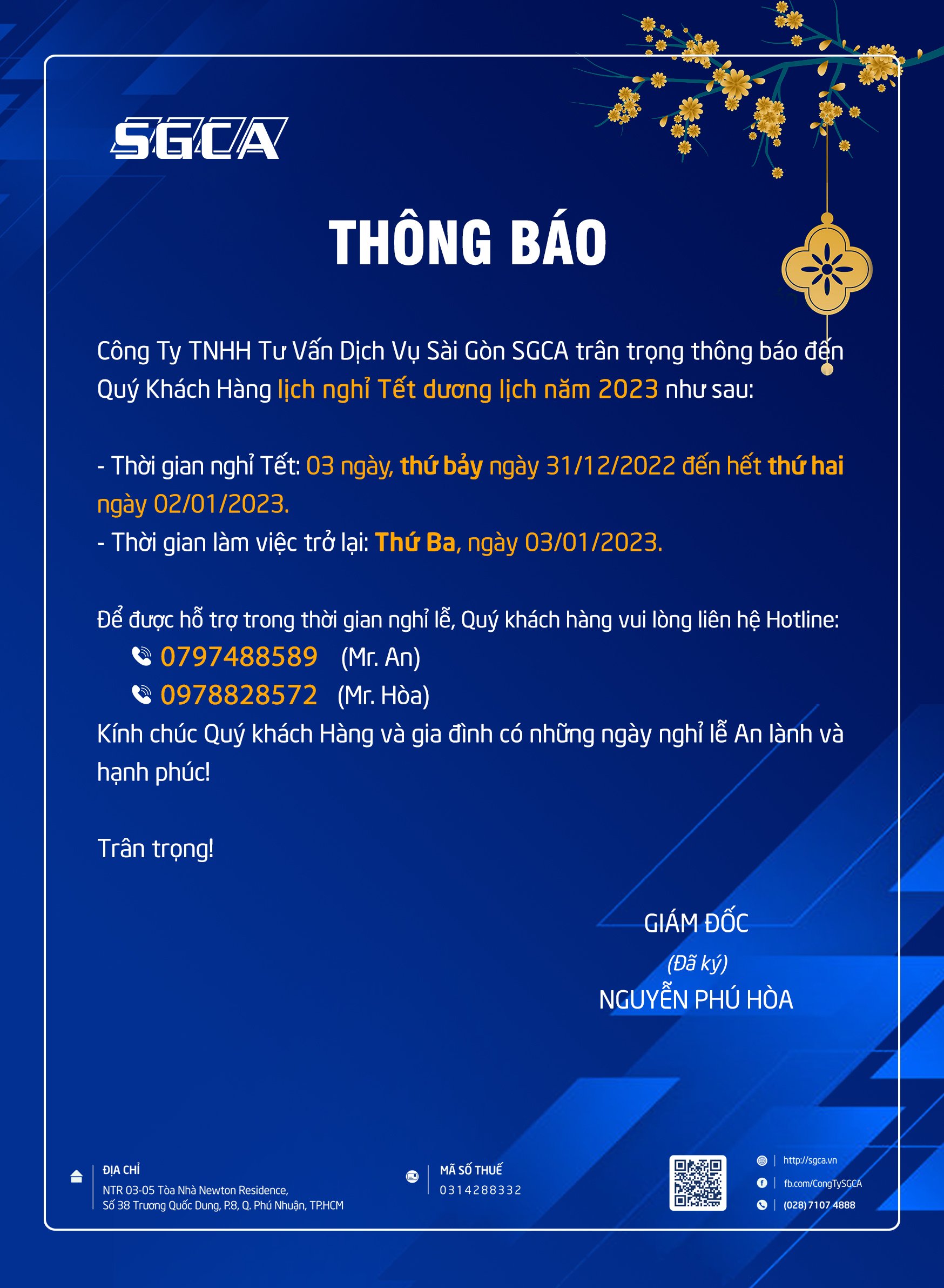 Sgca CÔNG TY TNHH TƯ VẤN DỊCH VỤ SÀI GÒN SGCA